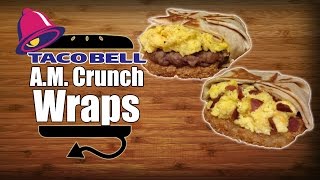 Taco Bell Breakfast AM Crunchwrap Sausage amp Turkey Bacon Recipe [upl. by Kendy]