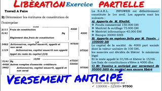 la constitution de la société en cas de libération Partielle du capital versement anticipé [upl. by Ruthven]