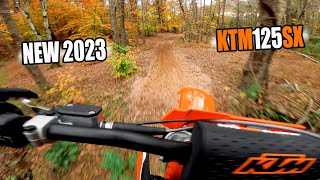 First Ride on New 2023 KTM 125 SX [upl. by Hartill904]