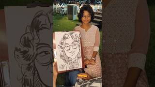 live caricature at guindy race course art liveartchennai portraitartist drawing wedding event [upl. by Nelaf]