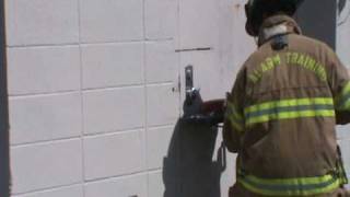 Forcible Entry Outward Swinging Metal Door Three Sided Cut [upl. by Ahsema]