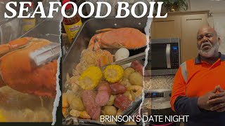 OUR SEAFOOD BOIL fypyoutube seafood datenight foodie [upl. by Naitsirt107]