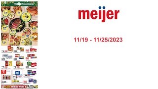 Meijer Weekly Ad US  11192023  11252023 [upl. by Arria]