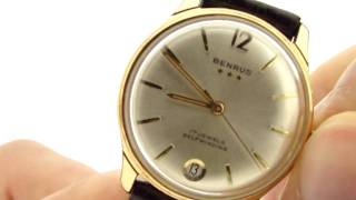 Benrus 3 Star Vintage SelfWinding Watch [upl. by Elrod951]