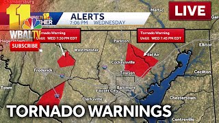 LIVE TORNADO WARNING  wbaltvcom [upl. by Jewett]