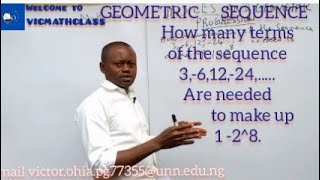 how to calculate the number of terms in a geometric sequence sumofgeometricsequence [upl. by Daniele60]