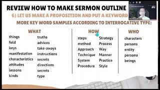 Review How To Make Sermon Outline and Use Key Word Assonanced Alliterated Acronymed Outline [upl. by Croix960]