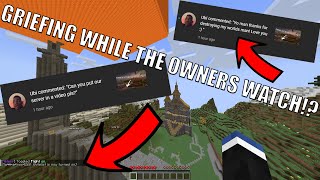 Minecraft Griefing  ADMIN GRIEFING WHILE OWNERS WATCH Episode 21 [upl. by Koal]