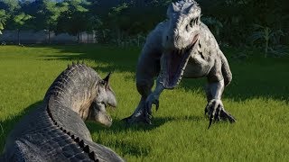 Allosaurus VS Indominus Rex  Jurassic World Evolution [upl. by Tichon]