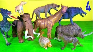 Learn PREHISTORIC ANIMALS Woolly Mammoth Rhino Marsupial Lion [upl. by Flyn]