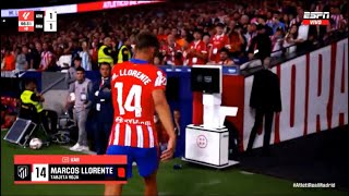 Marcos Llorente RED CARD Atletico Madrid vs Real Madrid 11  Highlights  LALIGA 2024 [upl. by Katzman]