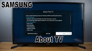 How to Check SAMSUNG Smart TV Model Serial and Product Information [upl. by Florida406]