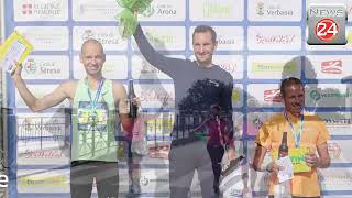 Marco Corti e Serena Natolini si aggiudicano la maratona del Lago Maggiore [upl. by Avat]