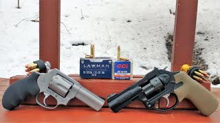 22 Magnum VS 38 Special  3quot Revolvers  Full Metal Jacket TMJ Ballistic Test [upl. by Maker143]