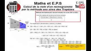 Maths et EPS  Calcul de la note dun nomogramme par la méthode des aires des trapèzes [upl. by Sille]