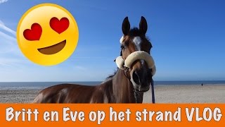 VLOG Britt en Eve op het strand PaardenpraatTV [upl. by Goddard832]