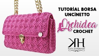 TUTORIAL BORSA UNCINETTO  quotOrchideaquot CROCHET BAG  PUNTO PRADA ♡ Katy Handmade [upl. by Tarrance946]