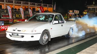 8 second sleeper Barraswapped column shift VS commodore ute at Jamboree [upl. by Soma]