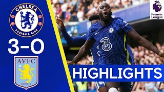 Chelsea 30 Aston Villa  Lukaku nets twice on his Stamford Bridge return🔥  Highlights [upl. by Ainud]