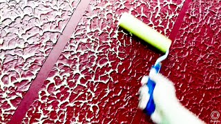 Wall putty texture latest painting design waterproof wall [upl. by Ynnal635]