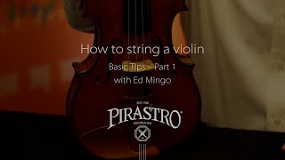 How to string a violin  part 1 [upl. by Sidran]