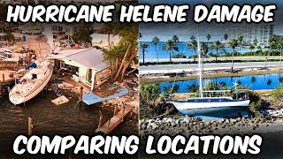 Hurricane Helene Damage Comparing Multiple Locations and Islands [upl. by Holladay]