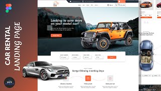 Figma UI Design Tutorial Make a CAR RENT Landing page [upl. by Dorian443]