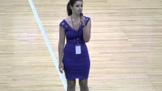 Victoria Zarlengas National Anthem UF Gator Basketball [upl. by Arannahs]