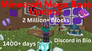 Minecraft Mega Build Update Biggest Single Base In Minecraft History [upl. by Stevena11]