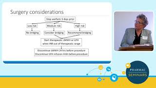 PHARMAC seminar Anticoagulation Update 3 To Bridge or Not to Bridge [upl. by Alamaj]