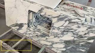 Natural Statuario White marble bathroom vanity tops [upl. by Meris]