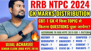 RRB NTPC GK Chapterwise Mark Distribution for RRB NTPC 2024 exam  RRB NTPC GKGS Strategy [upl. by Eleazar]