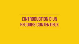 L introduction dun recours contentieux [upl. by Shapiro]