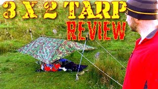 2m x 3m Army Surplus Tarp Shelter  Hiking Wild Camping and Backpacking Tent Reviews [upl. by Leidag]