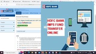 How to transfer Fund from HDFC Netbanking to other banks Imps  Hdfc Bank Third Party Money Transfer [upl. by Blakelee]