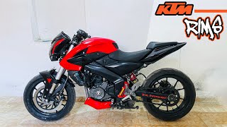 Installing KTM Rims in Pulsar Ns200 Stock Swingarm  Project Dream Build Part6 [upl. by Ennayoj708]