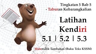 Matematik Tambahan Tingkatan 5 Bab 5  Latihan Kendiri 51 Latihan Kendiri 52 Latihan Kendiri 53 [upl. by Vi]