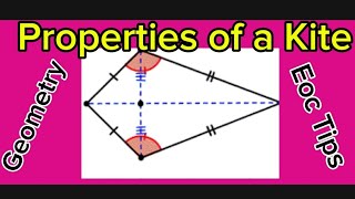 Geometry EOC exam tips Kite properties maths geometrymathshack physics scienceschool florida [upl. by Nolubez]