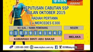 Pemenang cabutan bulanan SSP BSN Oktober 2015 [upl. by Tudor]