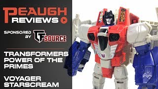 Video Review Transformers Power of the Primes  Voyager Class STARSCREAM [upl. by Dahs215]