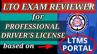 LTO EXAM REVIEWERPROFESSIONAL DRIVERS LICENSE  LTO PORTAL EXAM REVIEWER  TAGALOG Carluto Tv [upl. by Arinayed494]