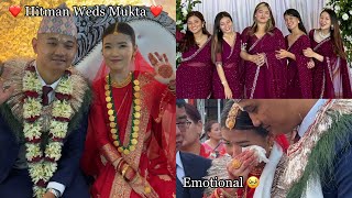 MUKTA WEDS HITMAN 🤍  Emotional 🥹 Vlog  Supriya Gurung [upl. by Anelak]