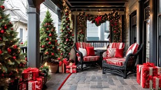 Christmas Front Porch Decorating Ideas Festive and Cozy Holiday Inspiration [upl. by Esinel857]