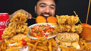 ASMR MUKBANG  KFC BURGERS🍔 CHICKEN PIZZA🍕FRENCH FRIES🍟 FRIED CHICKEN🍗 CHICKEN CAN￼DY🍭No Talking [upl. by Akedijn]