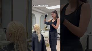 Blond hair color Tutorial hairstyle hairstyles hair haircare hairextensions hairtutorial [upl. by Yatnuhs]