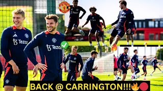 🚨JUST NOW ✅ MOUNT LUKE SHAW HOJLUND amp UGARTE ✔ ALL LINE UP AGAINST CRYSTAL PALACEMAN UTD TRAINING [upl. by Damiani]