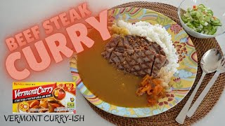 Beef Steak Curry and Rice Recipe Japanese Vermont Curry style EP212 [upl. by Brott845]