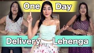 Trying One Day Delivery Lehenga from Amazon  Worth it [upl. by Eirehs724]