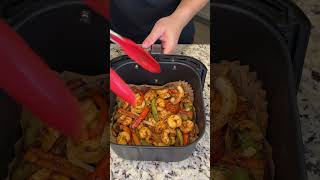 This Air Fryer Shrimp Fajita Recipe is Unreal 🍤 [upl. by Anahcra698]