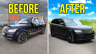 FULL BUILD  REBUILDING A CRASH DAMAGED RANGE ROVER [upl. by Haugen]